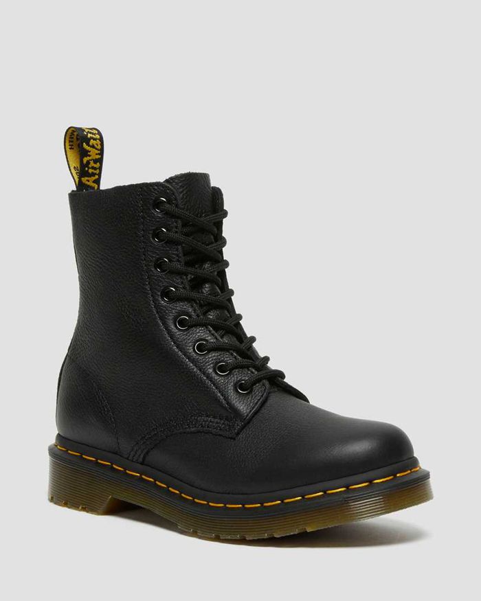 Dr Martens Womens 1460 Pascal Virginia Leather Ankle Boots Black - 45761BYVG